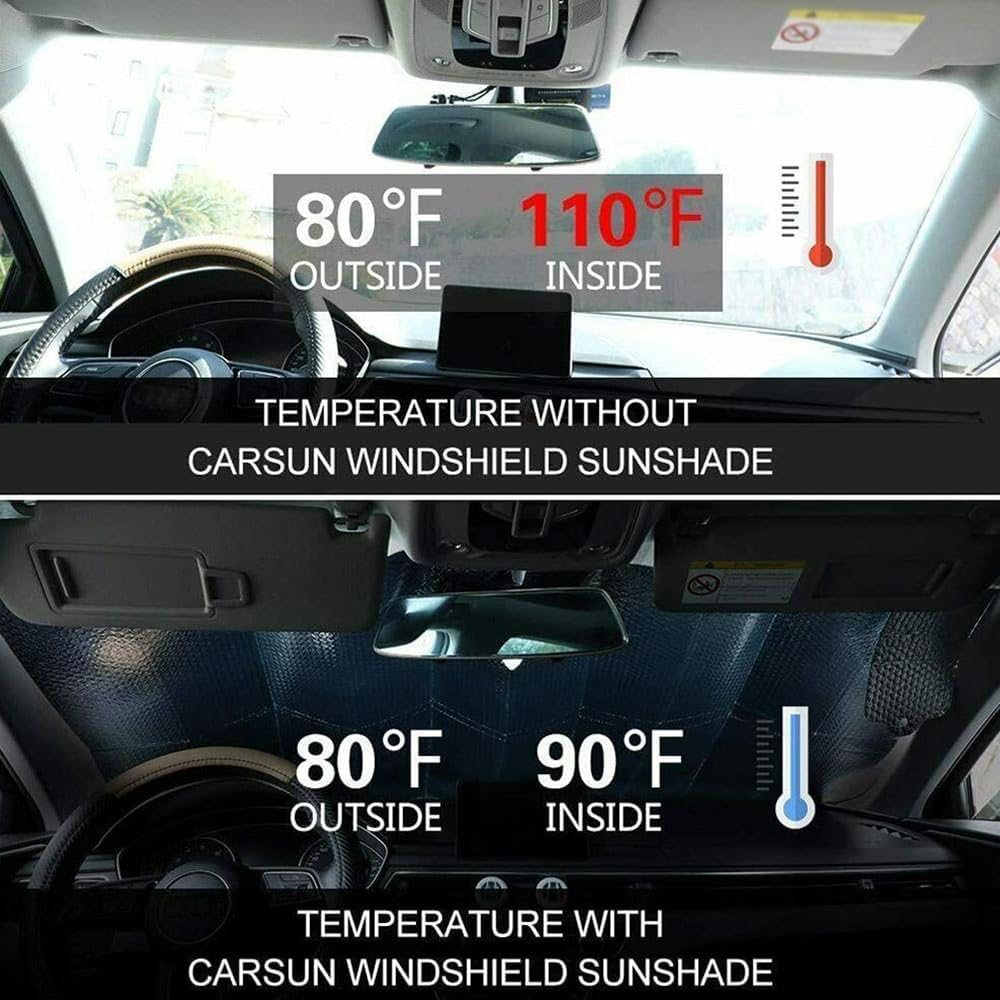 BIGTEDDY 1X Extra Big Large Van Bus Truck Sunshade Windscreen Sun Shade Heat Reflective image number 3