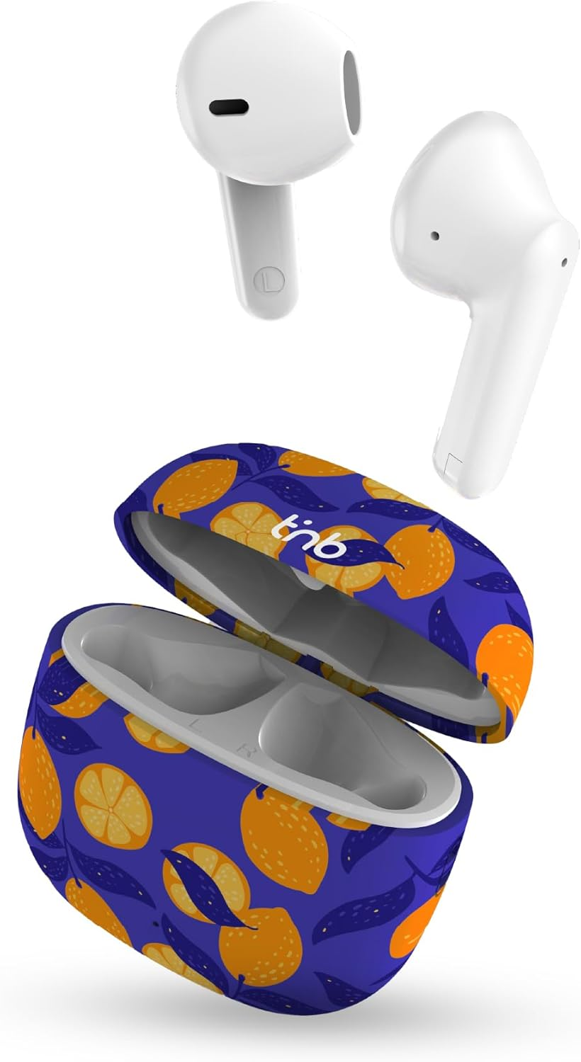 T'Nb Wireless Headphones Exclusive Collection 15 Hours Running Time Fashion Design Touch Control Volume Control Blue Yellow image number 6