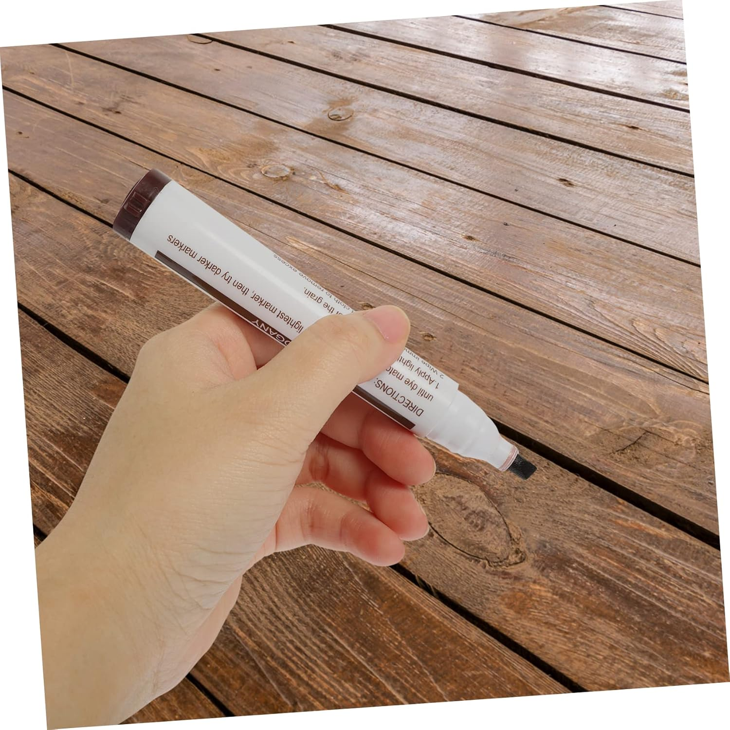 Baluue Wood Stains Repair Pens 10Pcs Set 1-5# Dual Pens Waterproof Furniture Touch-Up Markers for Scratch and Paint Repair on Wood Floor and Furniture Supplies image number 1