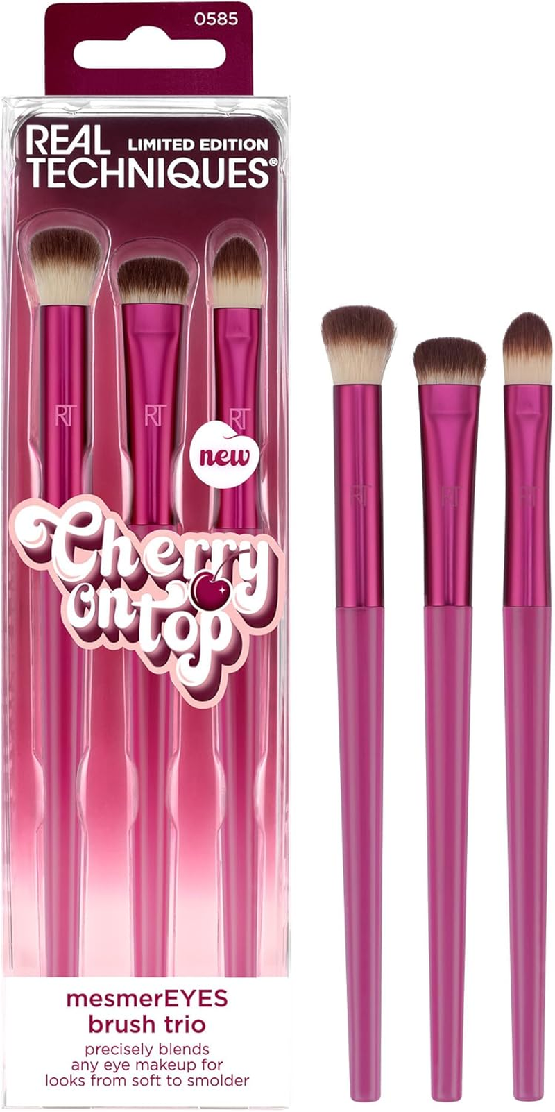 Ecotools Real Techniques Limited Edition Cherry on Top Mesmereyes Brush Trio (3-Piece) image number 3