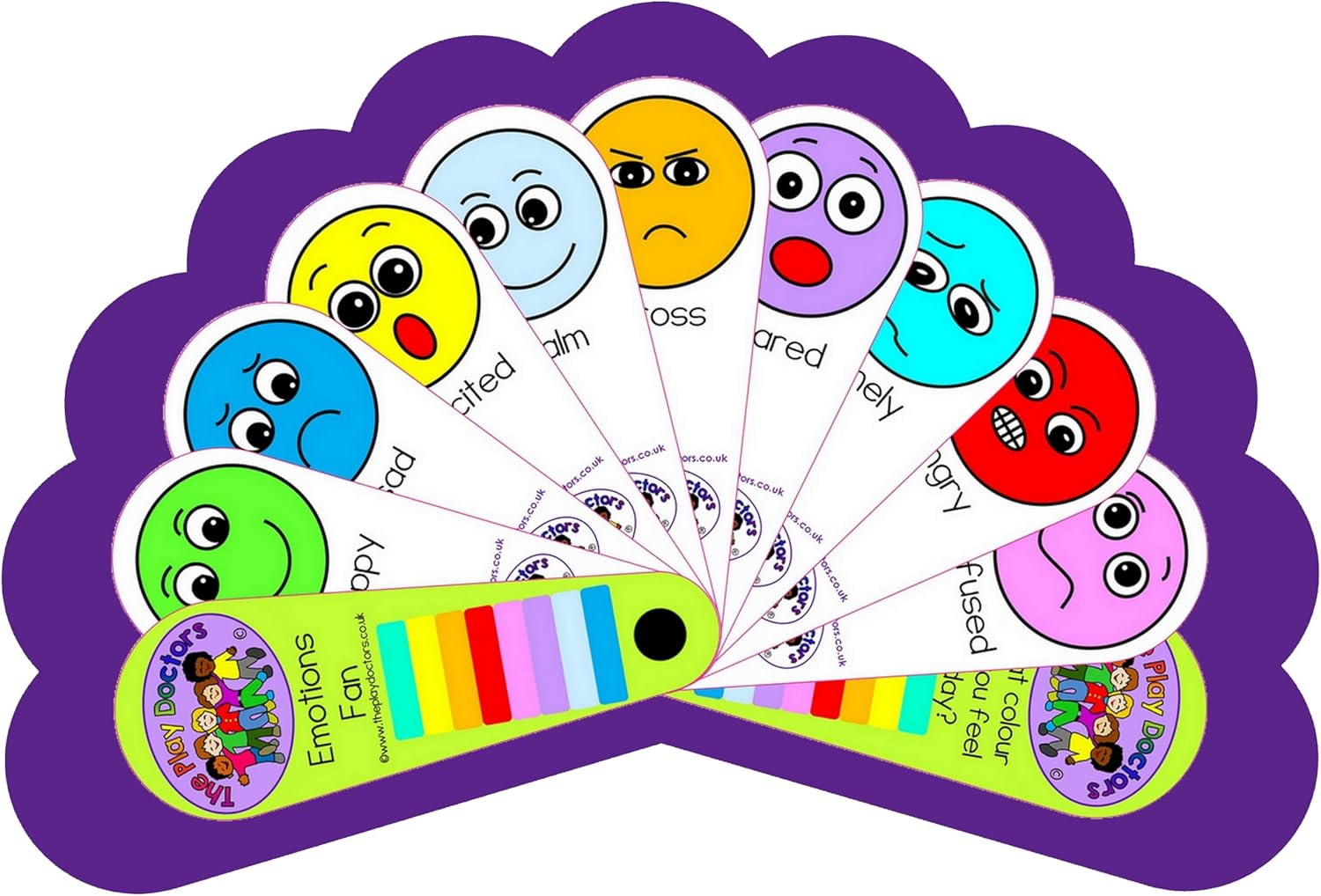 Emotions Face Feelings Fan - Asd/Autism/Sen/Special Needs Nonverbal Speech Delay Social Communication Aid