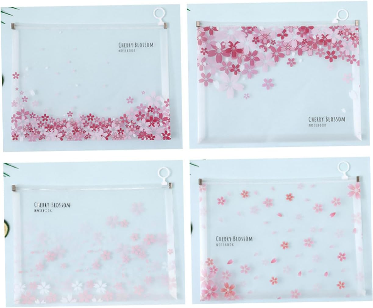 SEWACC Zip Pouch Plastic Document Bag Mesh Pencil Pouch Pencil Plastic Wallet image number 2