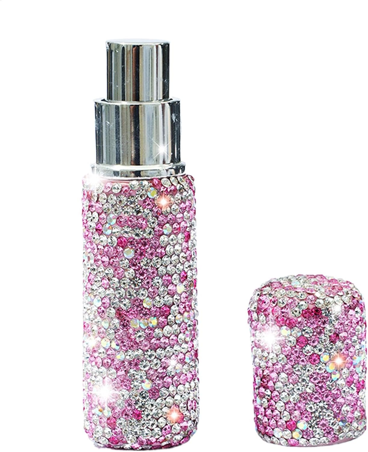 Huvqianu Empty Perfume Spray Bottles, 10Ml Bling Glass Atomizer, Portable Refillable Fragrance Sprayer, Compact Travel Scent Dispenser for Perfume, Hair Spray, Oil