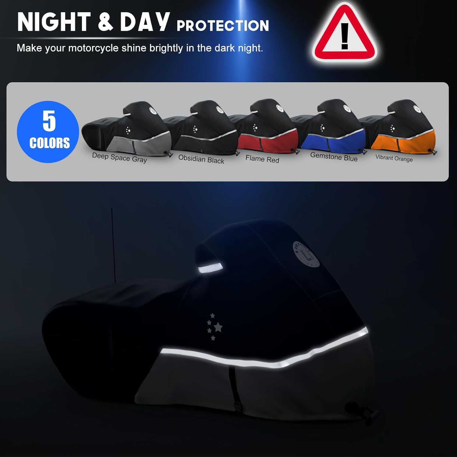 LIBZAKI Motorcycle Cover 96" XXL Vehicle Cover/Gray image number 7