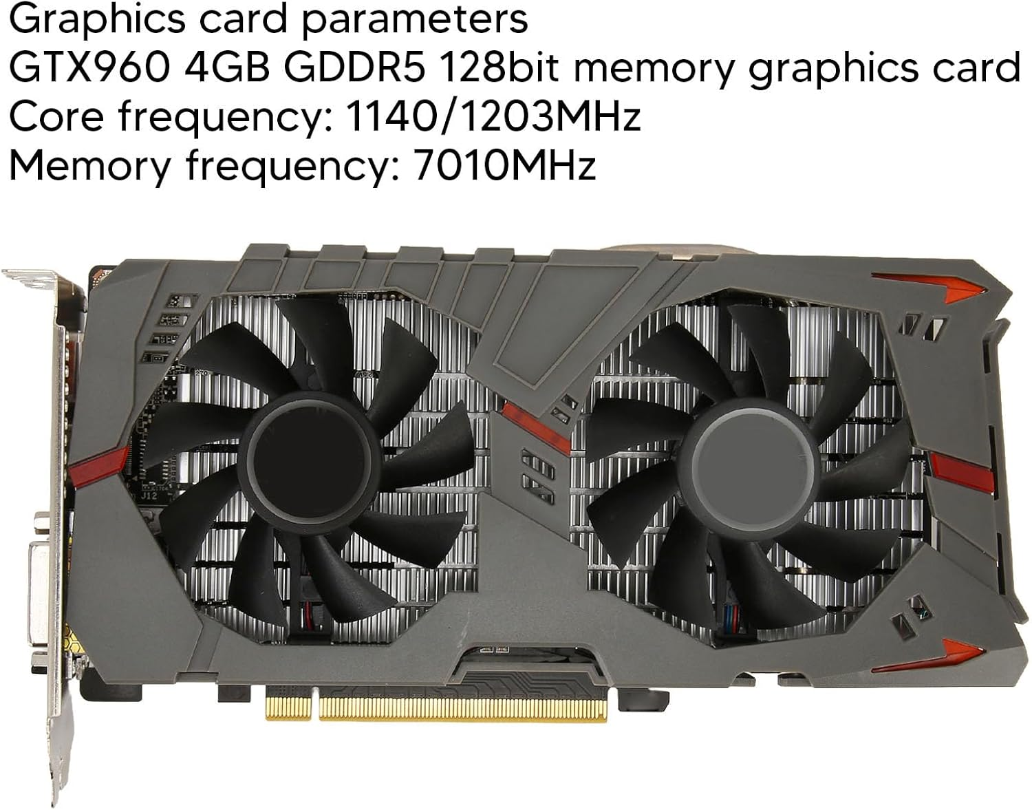 GTX960 Graphics Card, 2GB GDDR5 128Bit Gaming Video Card with Dual Fan Cooling, 1140/1203Mhz+7010Mhz, PCI Express 3.0 X16, 6Pin Power Supply, Supports for Directx 11.2, Opengl 4.3, HDCP image number 6