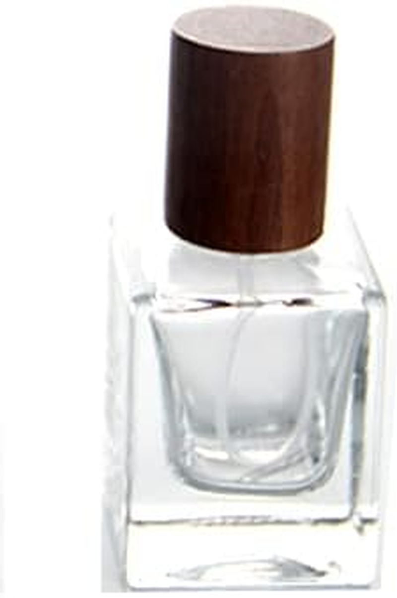 Empty Glass Perfume Spray Bottle Atomizer Wood Cap 25Ml