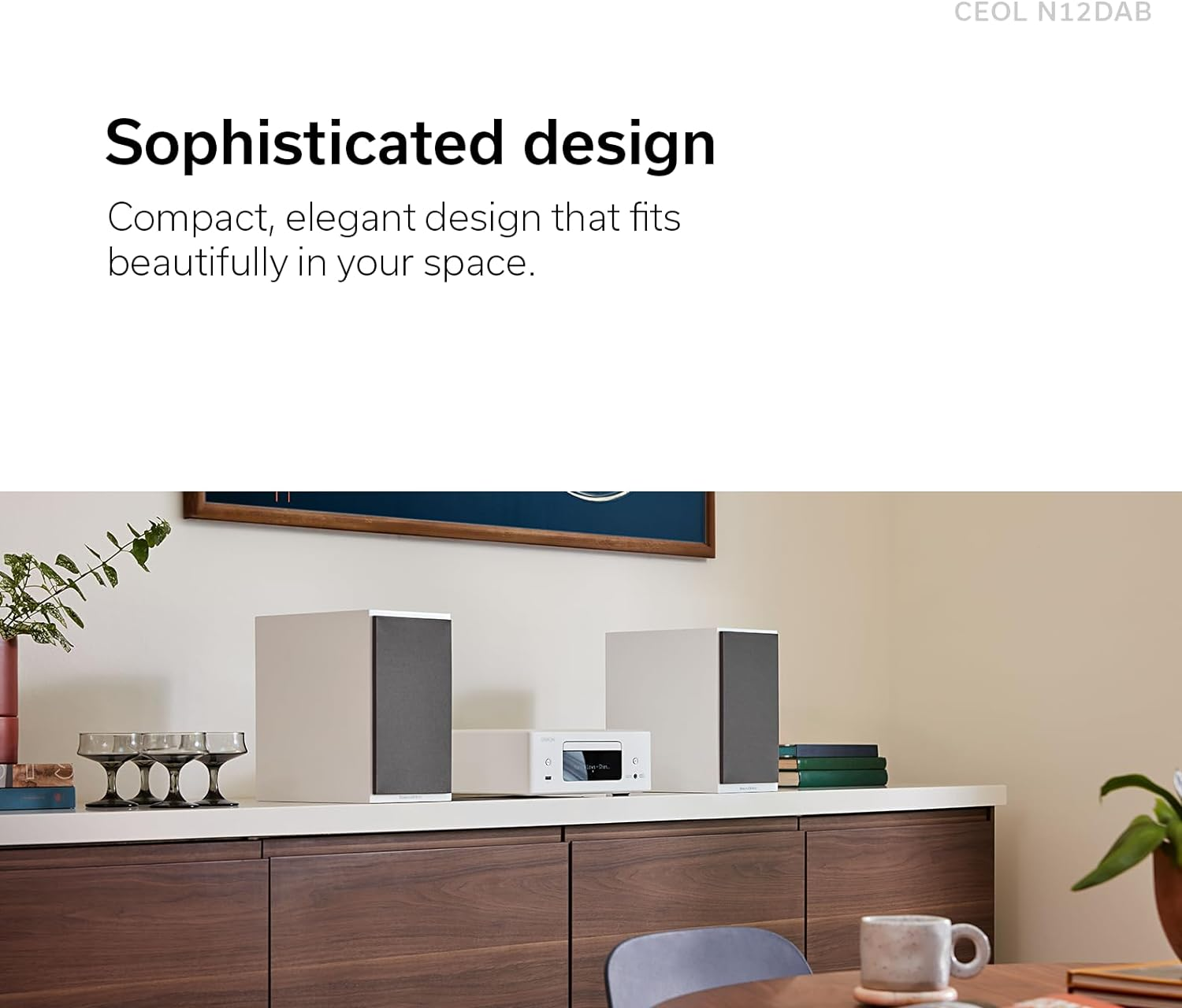 Denon CEOL N12DAB All-In-One System with CD Player, DAB/FM Radio, HDMI ARC and HEOS&reg; Built-In - White image number 5