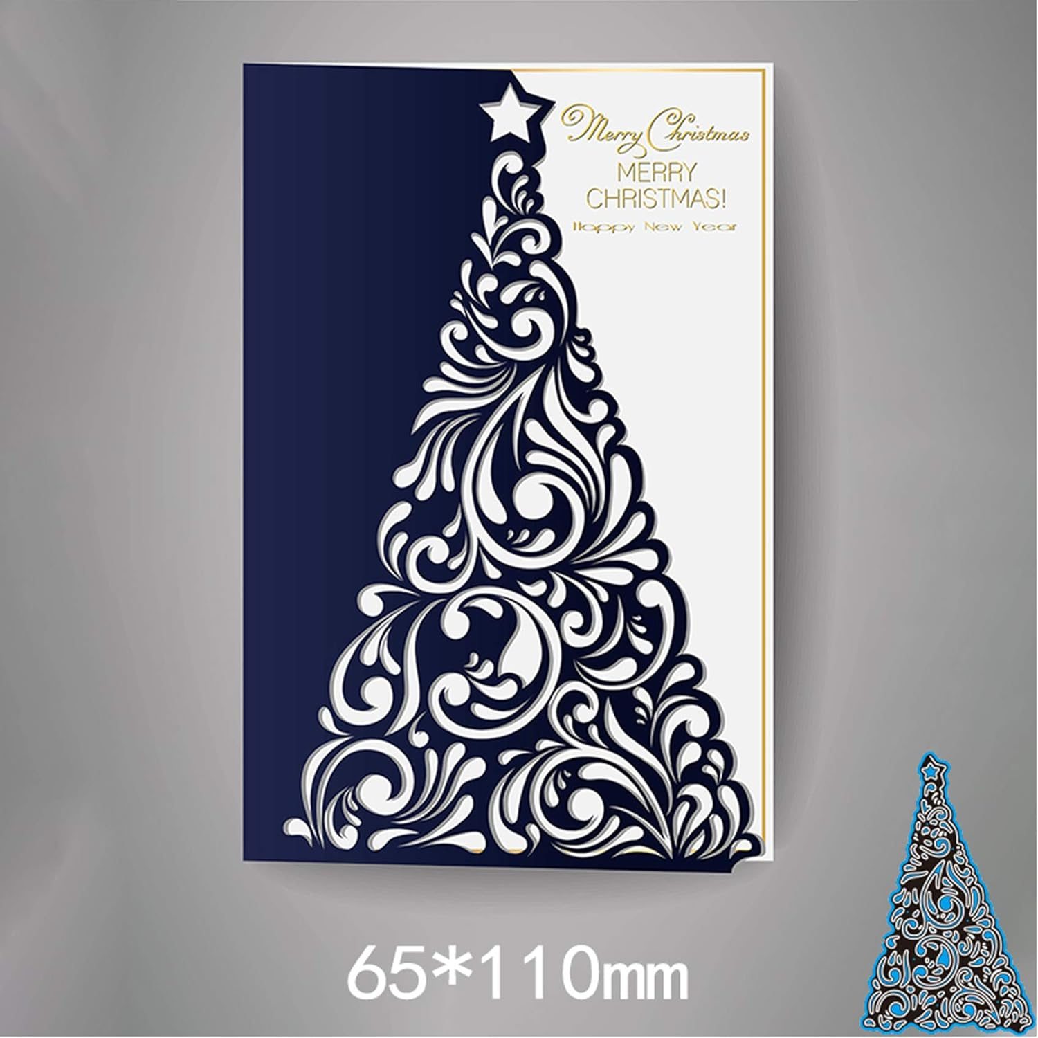 Christmas Star Tree Metal Crafts Cutting Die Cuts, DIY Crafts Template Christmas Tree Scrapbook Cards Cutting Dies Cut Stencils for DIY Embossing Card Making Decorative Paper Dies Scrapbooking image number 3