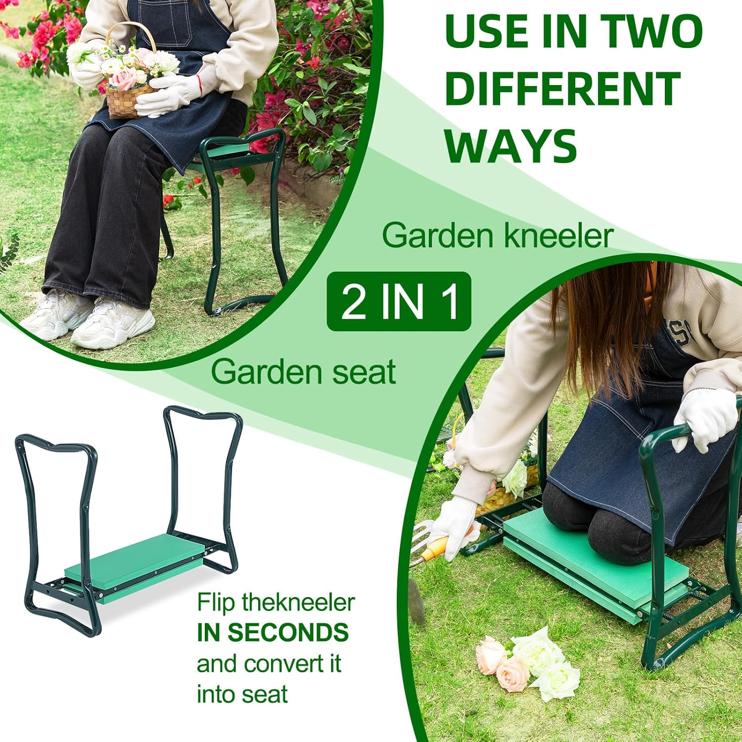 Garden Kneeler - Multi-Functional Gardening Seat and Kneeler image number 4