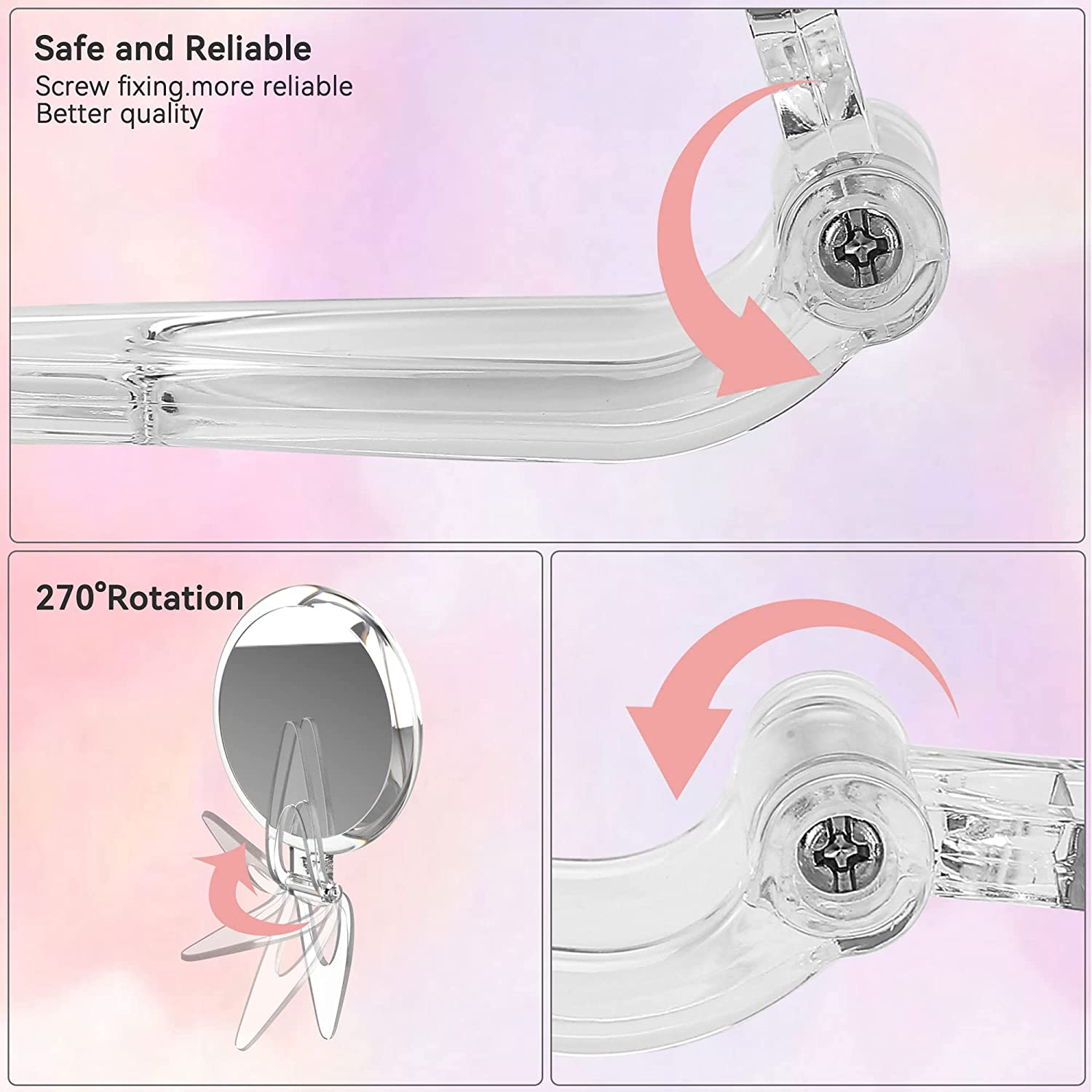 30X Magnifying Mirror, 30X/1X Two Sided Hand Mirror,Travel Mirror for Precise Makeup Applications,Tweezing, and Blackhead/Blemish Removal，5 Inch image number 5