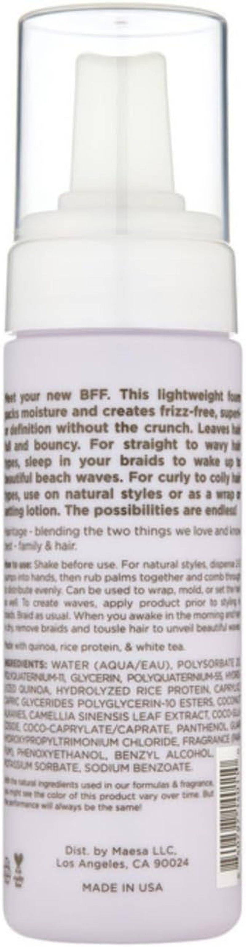 Hairitage Have It All Curl Enhancing Foam Mousse with Quinoa + Rice Protein for Frizz Control + Moisture - Lightweight Formula - Leaves Hair Full + Bouncy - Set Hairstyles + Curls, 5 Oz