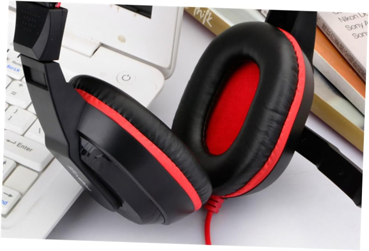 SHINEOFI Wired Pc Headphones Microphone Over-Ear Stereo Headset for Computer and Laptop Multimedia Use Comfortable Gaming Headset Noise-Canceling Mic Random Color image number 3