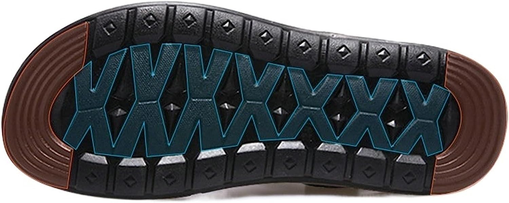 Men Summer Sandals Genuine Leather Comfortable Casual Sandals Fashion Men Slippers Arch Support Non-Slip Shoes (Color : Black, Size : 8) image number 2