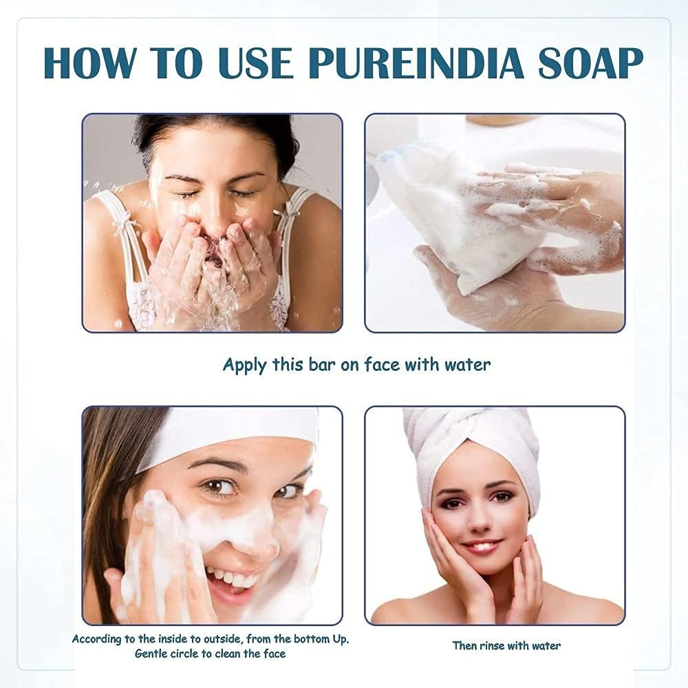 PUREINDIA Handmade Neem Soap & Scrub Bar( Pack of 4) 2 Soap and 2 Scrub Bar, 100Gm Each.(Get Rid of Acne, Pimples and Skin Rashes)