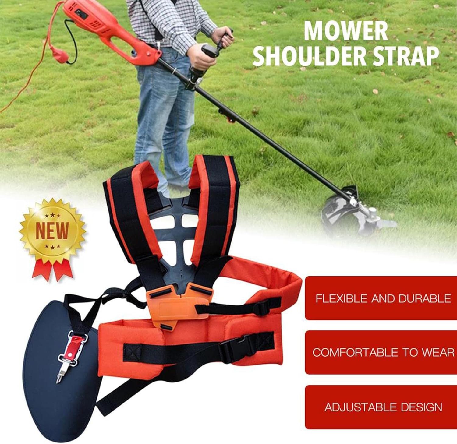 Mower Shoulder Strap Comfort Harness for Brushcutters Grass Accs image number 6