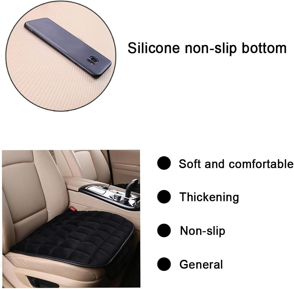 TOMVAES Warm Car Seat Cover Velvet Car Seat Cushion, Breathable Durable Comfortable with Practical Storage Bag Design Suitable for Most Vehicles Front Seats image number 3