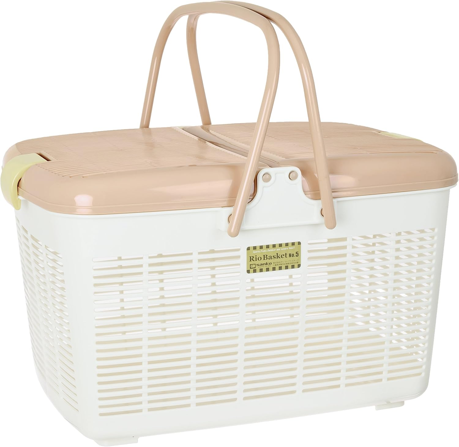 Sankoplastic Picnic Basket RB-66 Earth Beige 117281 Approx. Width 15.9 X Depth 11.9 X Height 10.3 Inches (40.3 X 30.3 X 26.1 Cm) image number 3