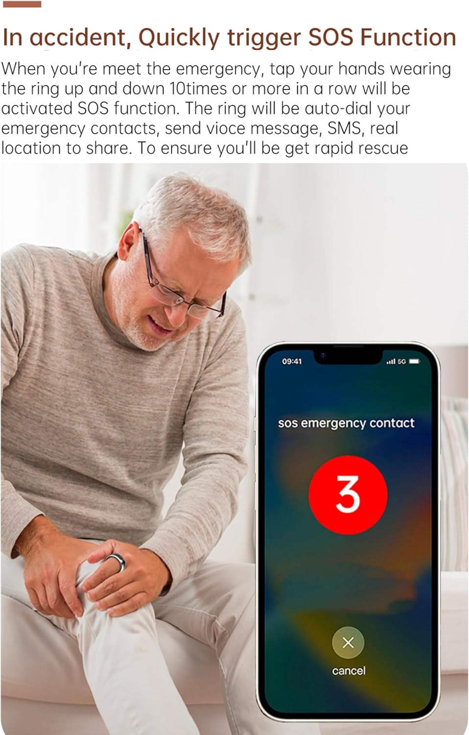 AIZO Smart Ring Pro - 5G Ultra Lightweight with Touch Control, Fitness Tracker, New APP System & Charging Base, Health Sports Monitor image number 1