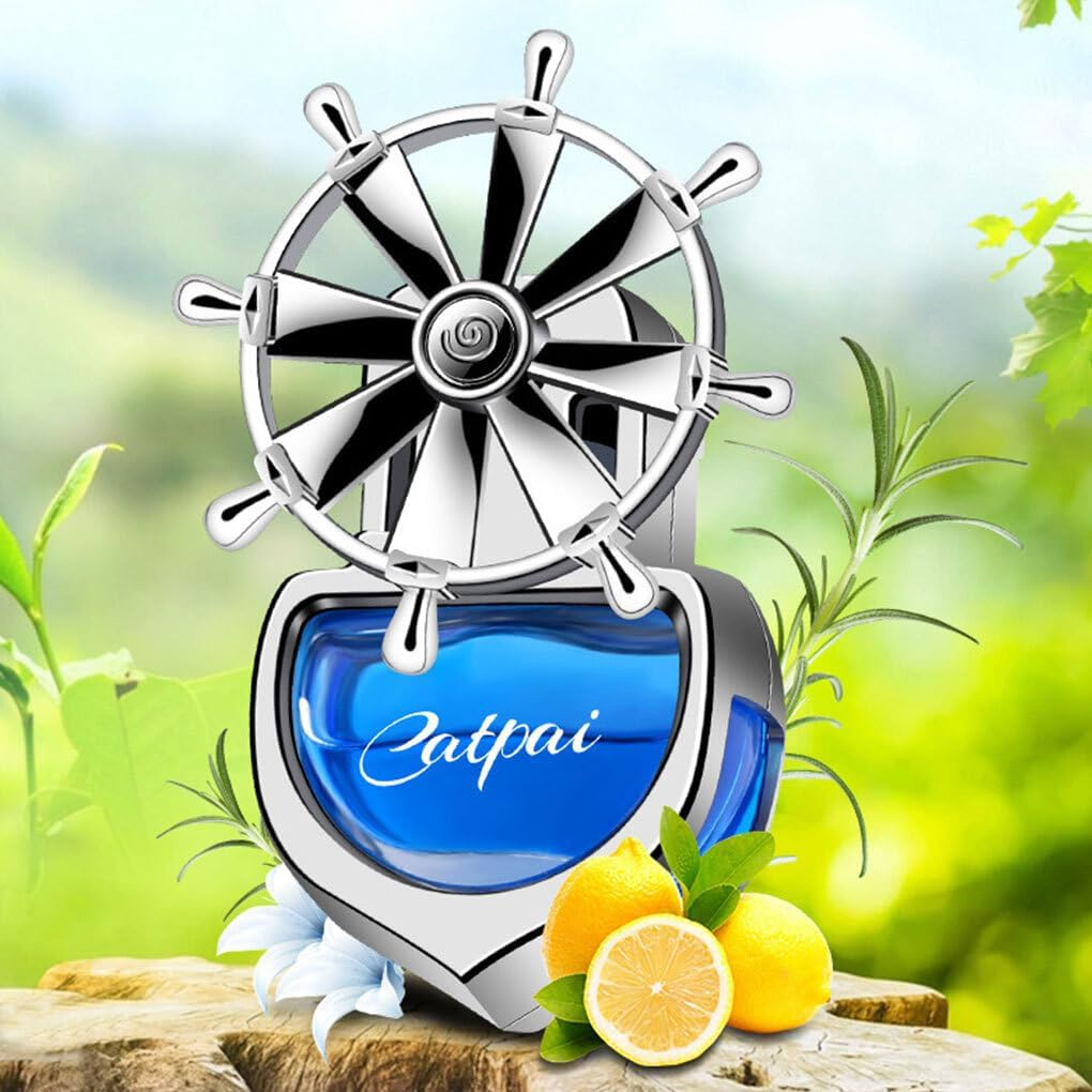 Tranquility Car Air Conditioner Vent Fragrance Clip Light and Noiseless Rotation Car Fragrance Essential Oil Car Perfume, Orange image number 1