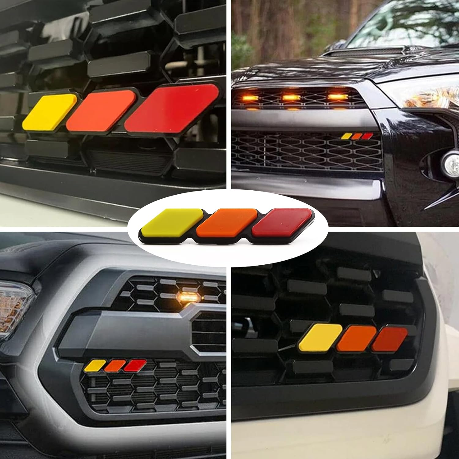Front Grille Badge Emblem, Truck Emblem Decals Fit for Tac 4Runner Tundra Sequoia Rav4 Highlander Accessories image number 2