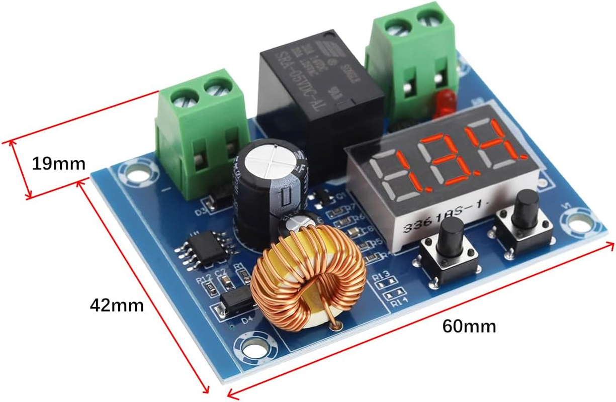 VGOL 2Pcs XH-M609 Battery Low Voltage Disconnect Module Low Voltage Cut off with Digital Display Disconnect Protection for Various Battery and Lithium 12V-36V image number 5