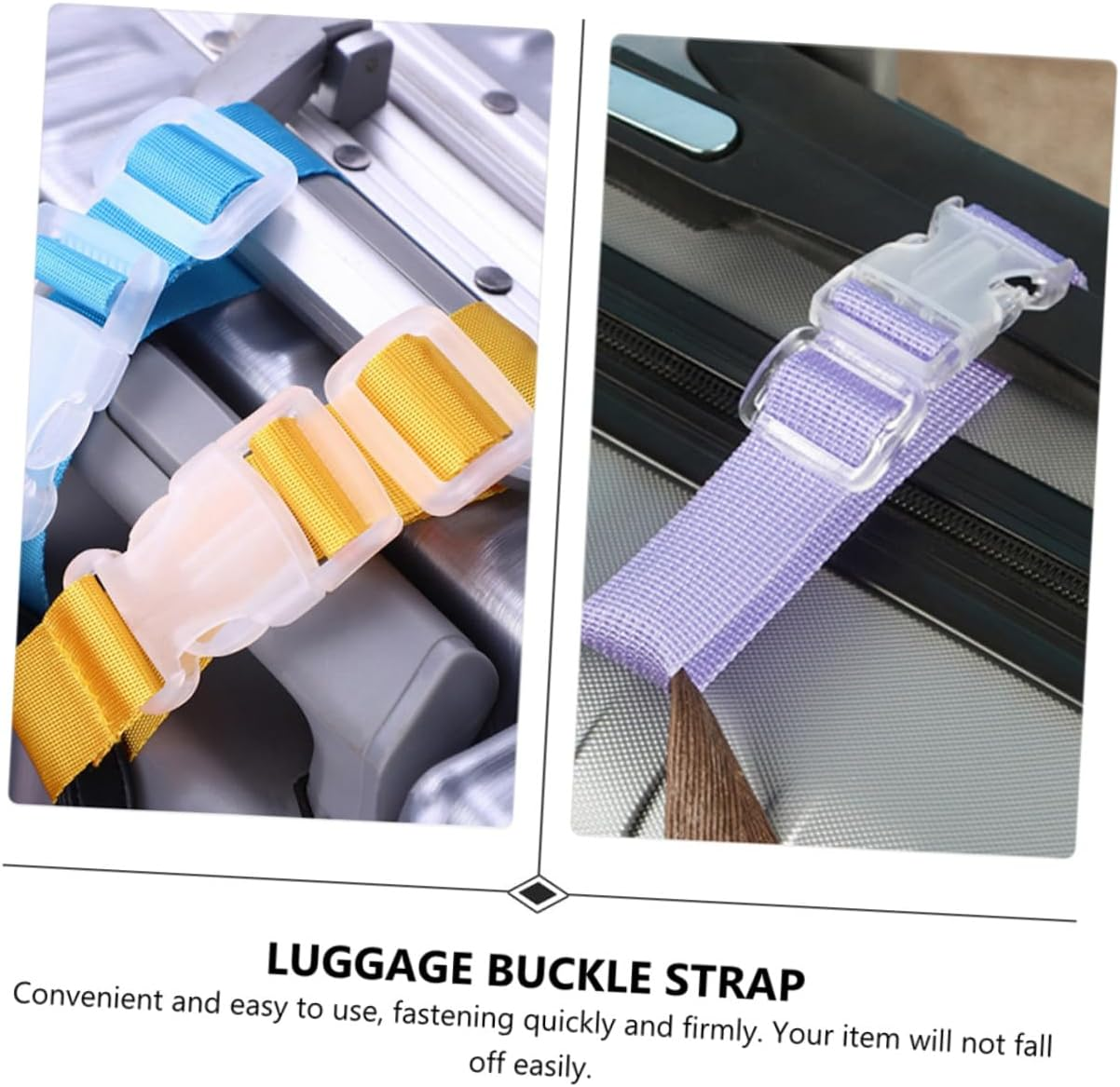 SOLUSTRE 5Pcs Luggage Belt Straps with Hanging Buckles Multi-Color Suitcase Straps for Travel Bags Compatible with Suitcases and Travel Gear image number 5