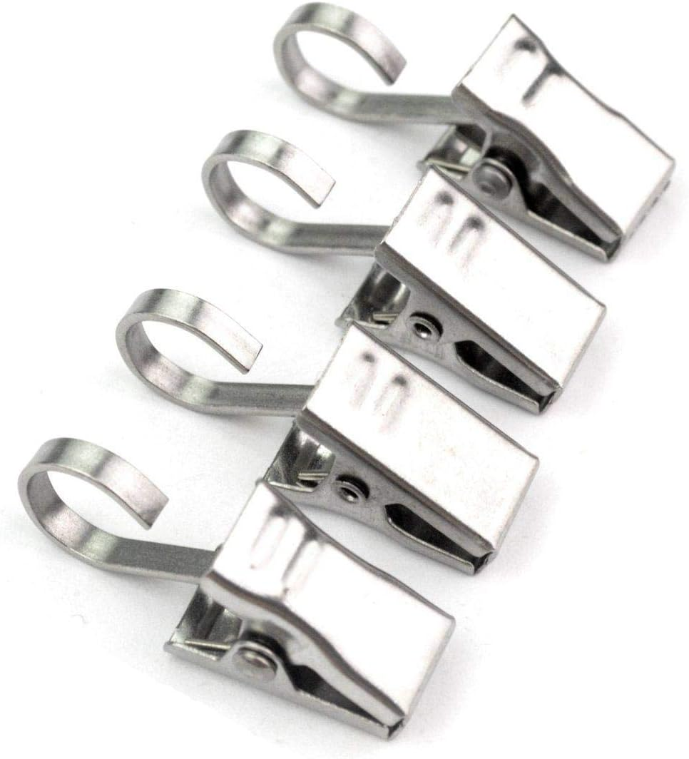 LERTREE 30PCS Heavy Duty Stainless Steel Metal Clips W/Hook for Curtain, Photos, Art Craft Hanger Hanging Clips Home Decoration image number 1