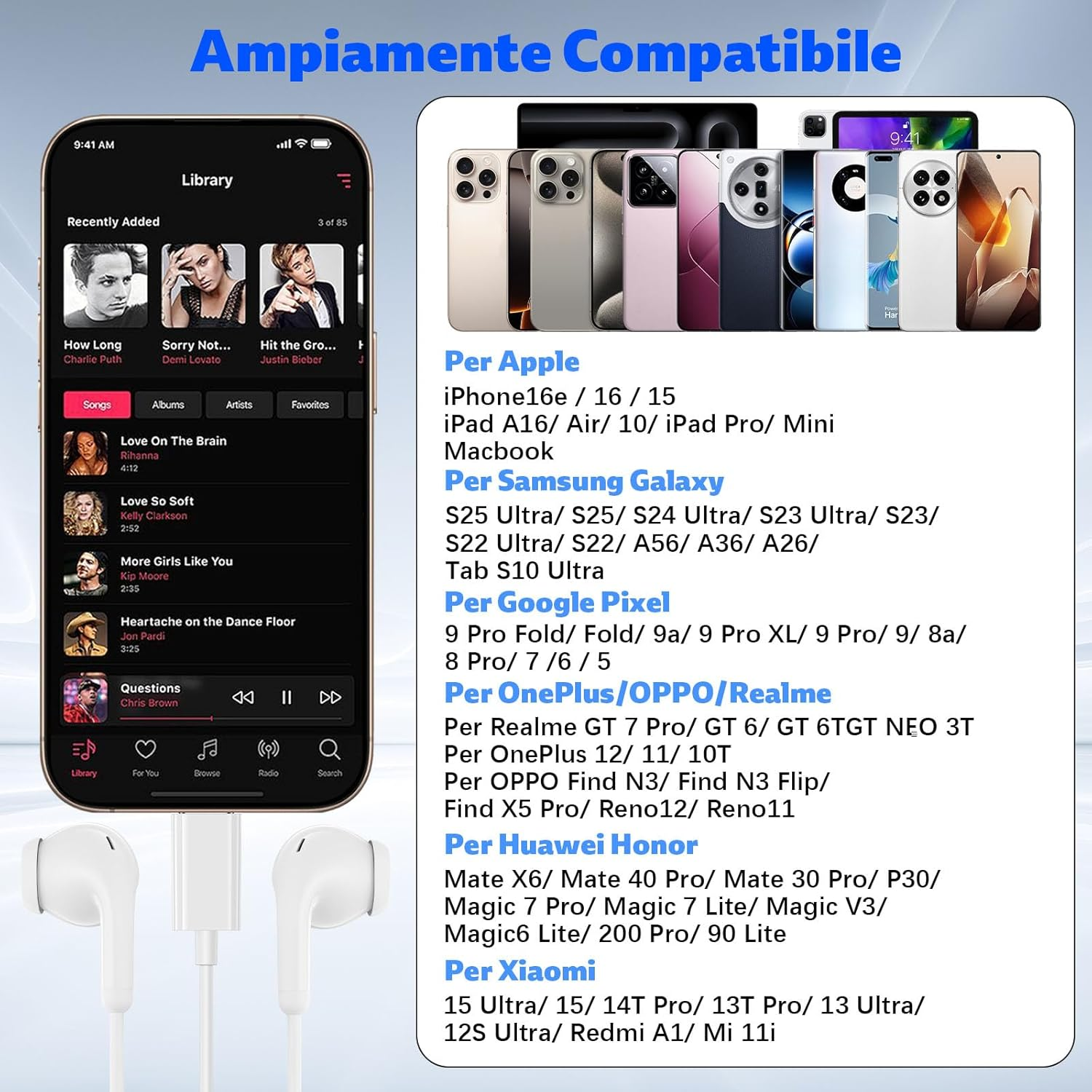 USB C Headphones with Microphone for Samsung Galaxy S25 Ultra S24 S23 S22 S21 A16 A56 A55 A36 Tab A9 In-Ear Type C Headphones with Cable for Iphone 16 15 Pro Max Ipad Pro Air Compatibility Google image number 4