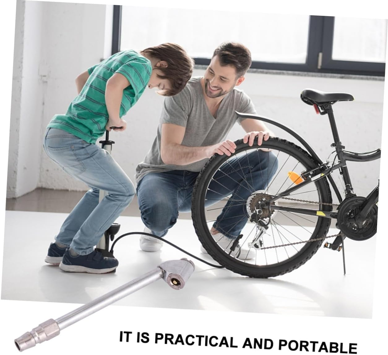 SOPOTUTU Multifunctional Tire Inflator Nozzle Adapter, Car and Bike Wheel Extension Connector, Portable Air Pump Inflation Head for Automotive and Motorcycle Use image number 4