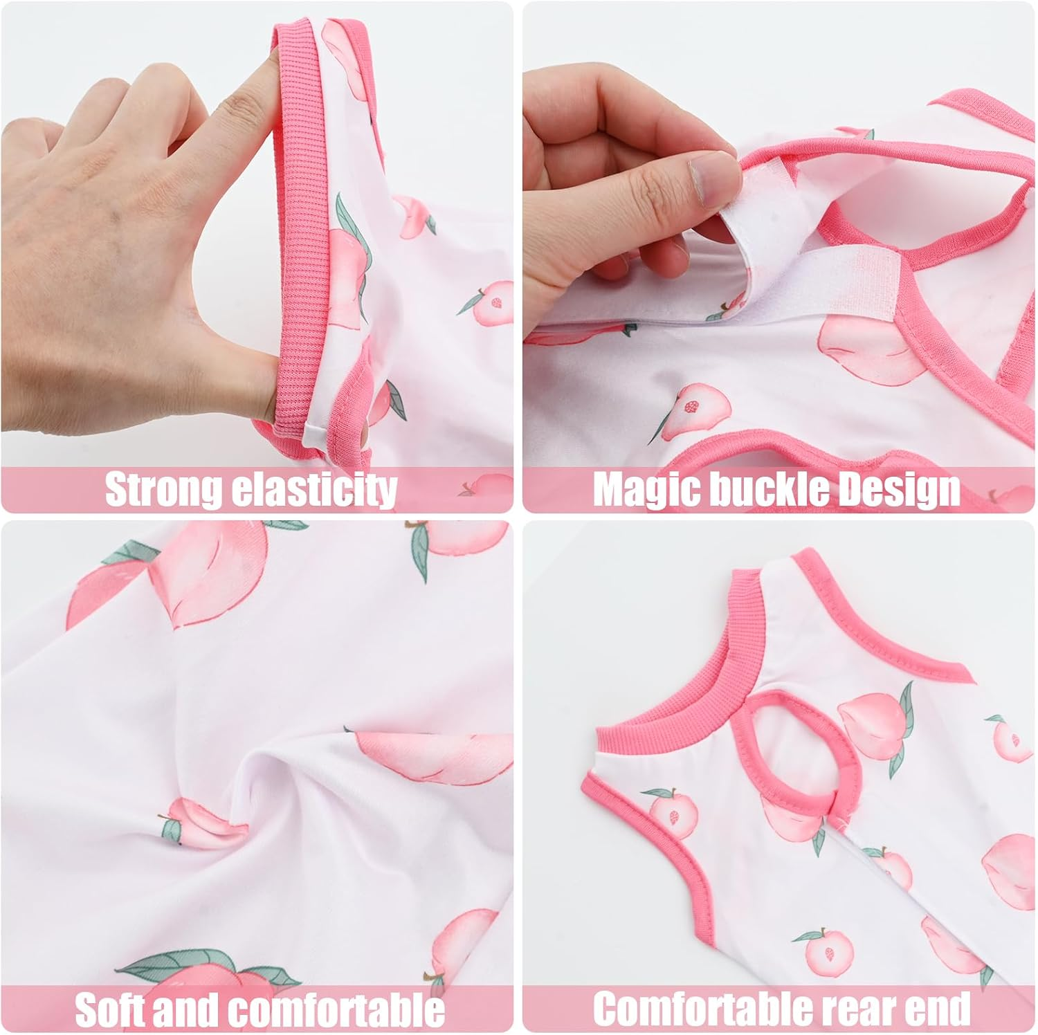 Cat Recovery Suit,Cat Surgery Recovery Suit,Elizabethan Collar & Cone Alternative,Cat Bodysuit Medical Vest,Kitten Onesie Pet Surgical Spay Shirt for Abdominal Wounds or Skin Diseases (Peach, L)