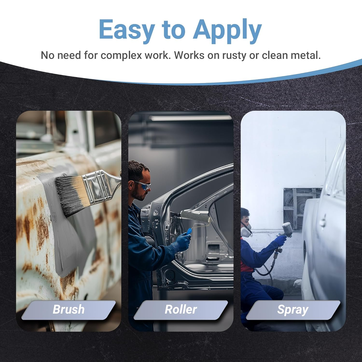 RUST BULLET Automotive - Metallic Gray - 1 Quart - Rust Inhibitor & Protective Coating for Cars, Trucks, & Metal Surfaces, UV Resistant, No Topcoat Needed image number 1