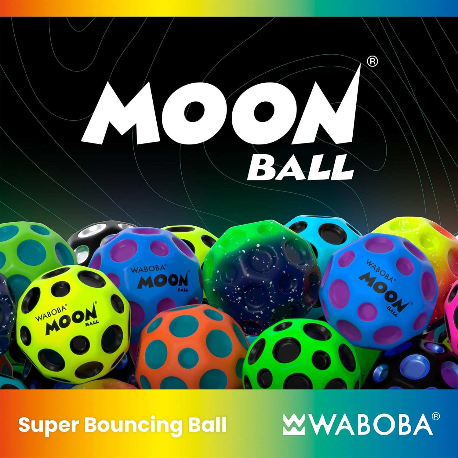 Waboba the Original Moon Ball - Hyper Bouncy Ball - All Ages Extreme Bounce and Fun - Perfect for Active Play and Outdoor Games image number 1