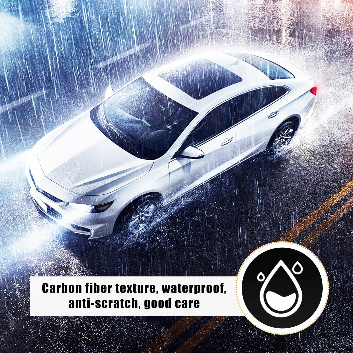 4 PCS Car Door Sill Protectors, anti Scratch Carbon Fiber Auto Threshold Cover Strips, Decorative Door Entry Edge Scuff Sticker Universal for Most Vehicles, Car Accessories (Black 5D) image number 3