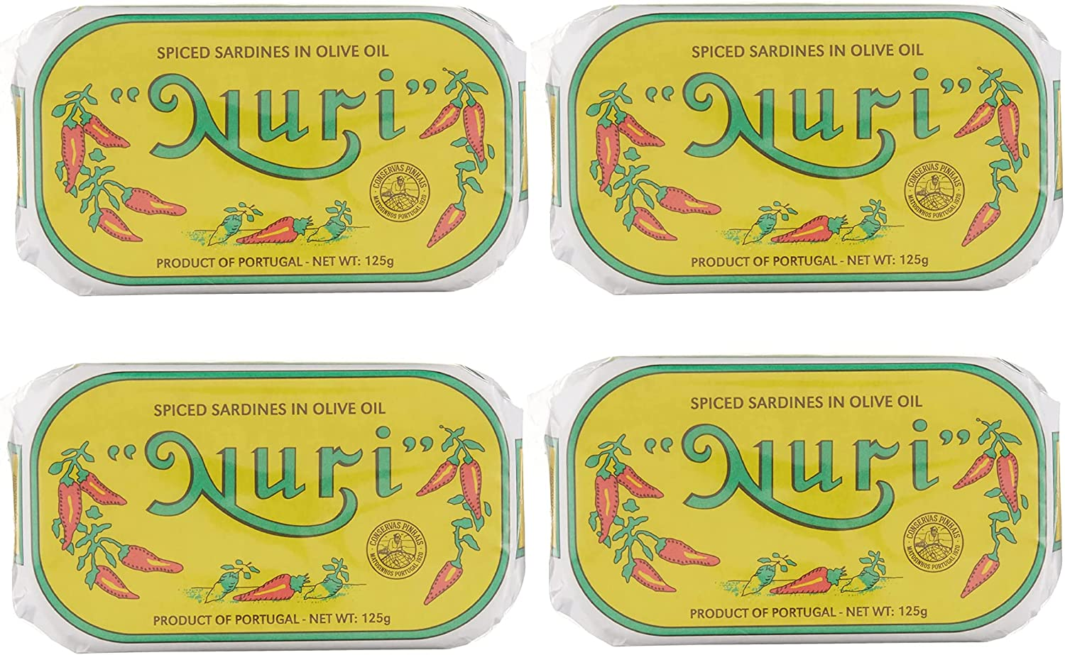 Nuri Brand Spiced Sardines in Olive Oil, 4 Pack, 125G Ea. Delicious Portuguese Sardines for Salads, Toast and More. image number 4