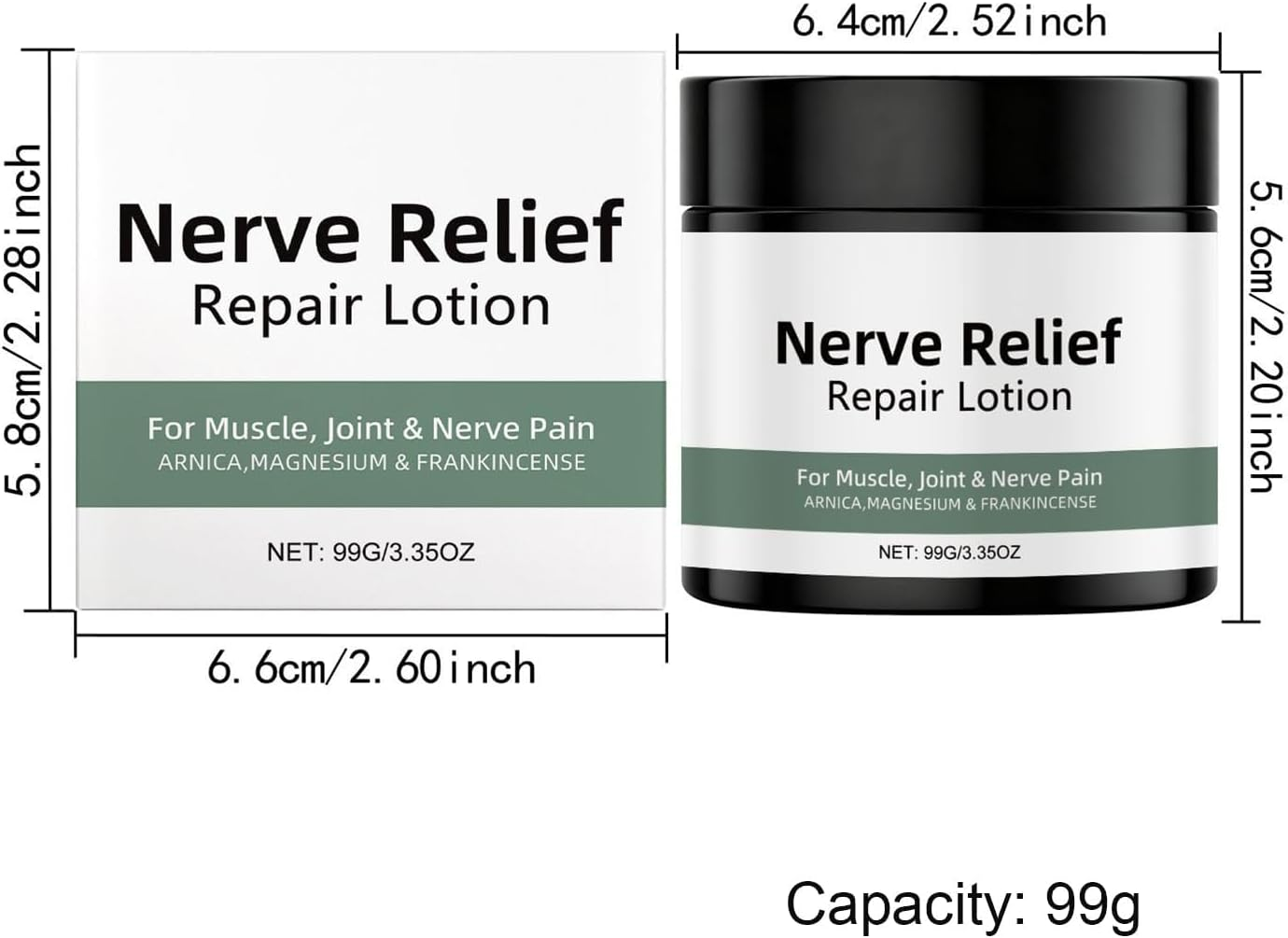 Nerve Relief Cream,Neuropathy Magnesium Lotion,Natural Shoulder Cream,Quick Absorption,For Body Muscles and Joints - 2Pcs image number 5