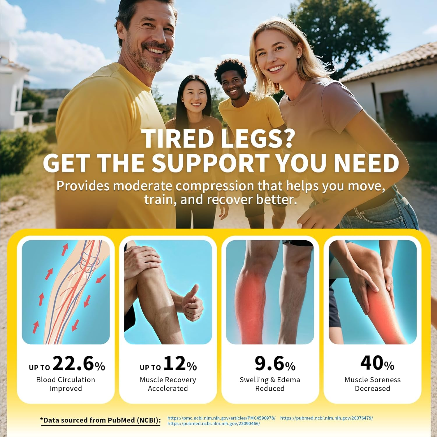 CAMBIVO 3 Pairs Calf Compression Sleeve (20-30 Mmhg) for Men and Women，Lower Leg Compression Sleeve for Running, Shin Splint, Calf Cramps, Varicose Veins, Swelling image number 1