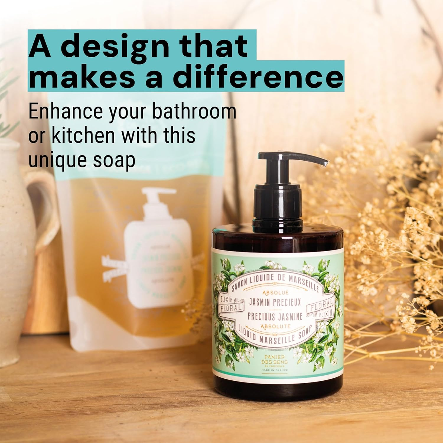 Panier Des Sens Liquid Marseille Soap, Precious Jasmine, 499G image number 4