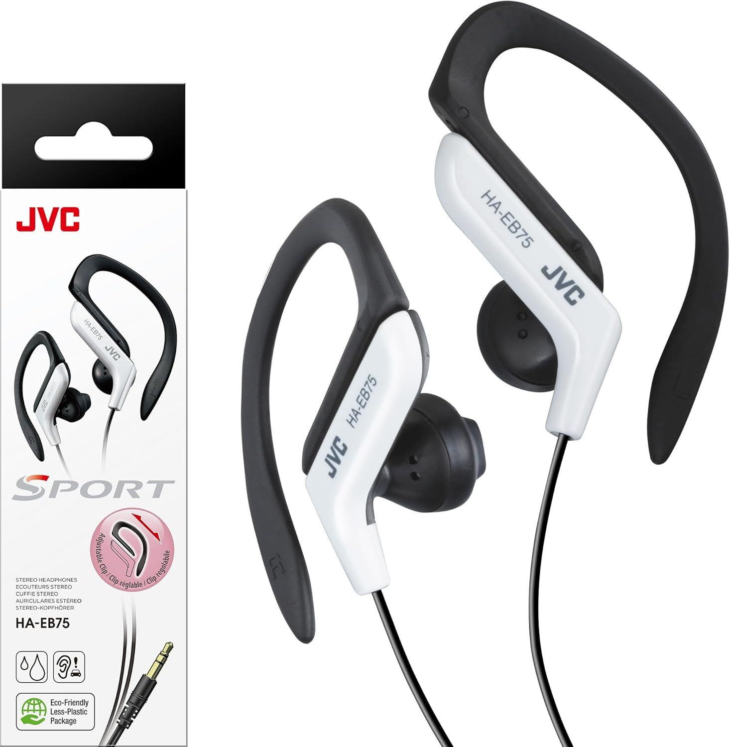 JVC HAEB75S Sports Clip Headphone (Silver)