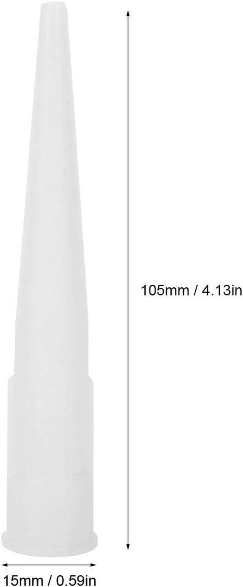 EVGATSAUTO 30Pcs Caulking Gun Nozzle, Plastic Sealant Nozzles with Female Thread and Suction Head for Silicone Caulking Gun