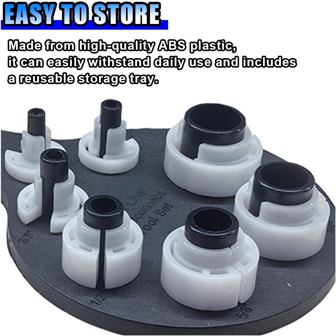 BDZMC Air Conditioner and Fuel Line Quick Disconnect Tool Kit, 1/4-7/8In Plastic Automotive Ac/Gas Quick Cut Sleeves, 7 SAE Standard Sizes for Multiple Applications image number 1