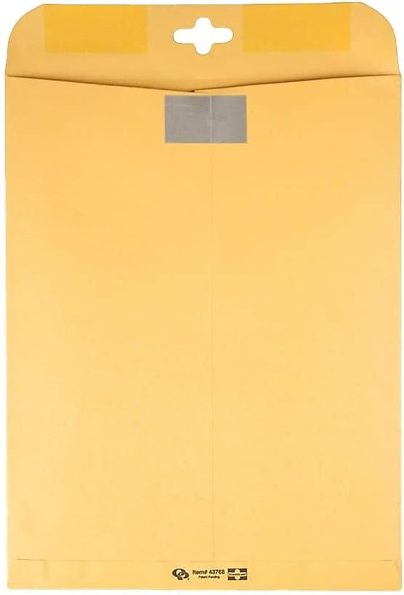 Quality Park Postage Saving Clearclasp Kraft Envelope, 97, Cheese Blade Flap, Clearclasp Closure, 10 X 13, Brown Kraft, 100/Box image number 4