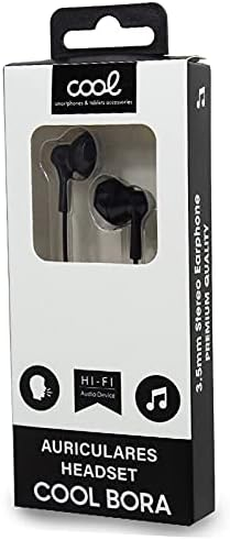 3.5Mm Cool Stereo Headphones with Microphone - Black image number 3