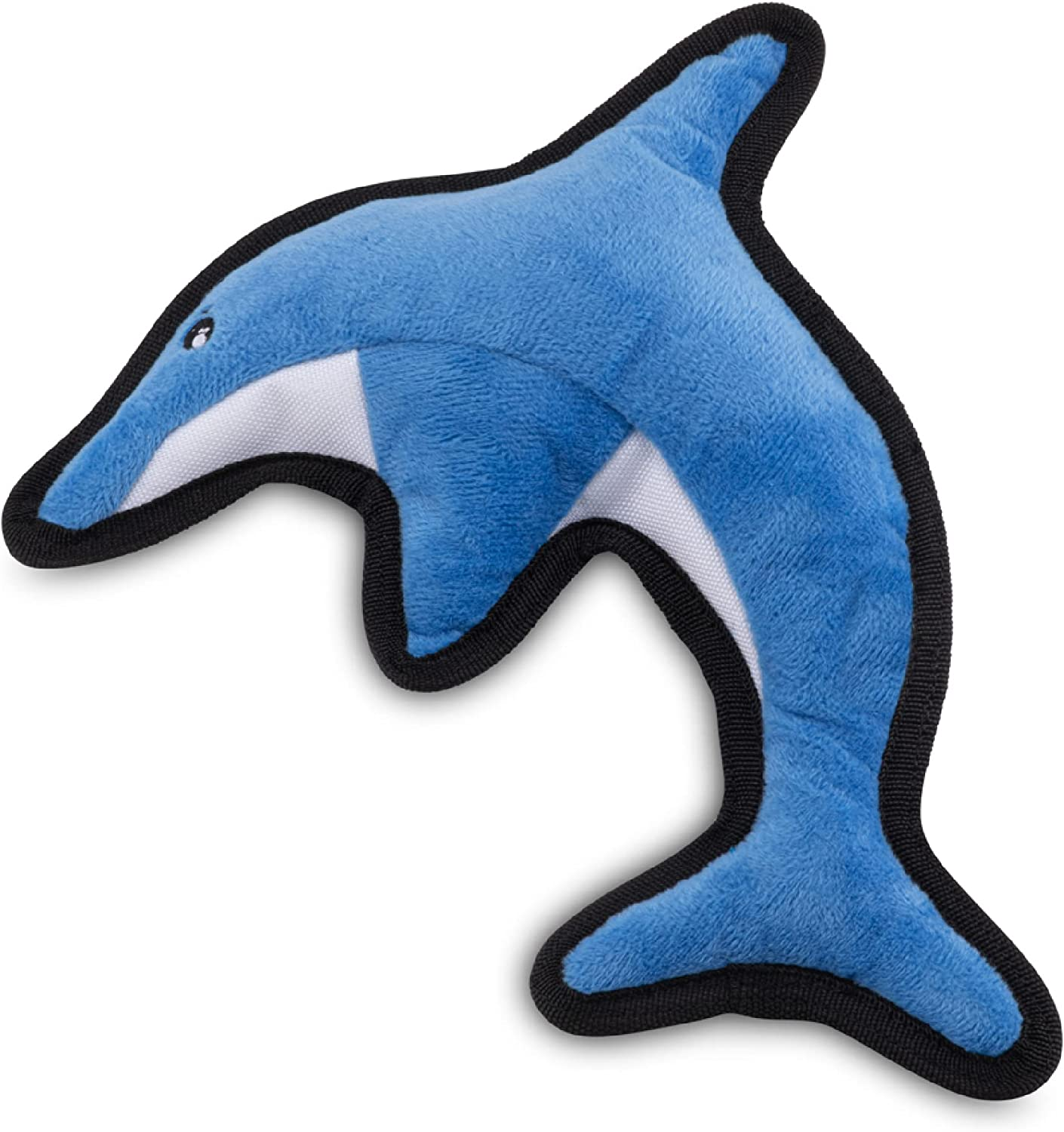 Beco Post Consumer Recycled Plastic Rough and Tough Dolphin Dog and Cat Toy Blue Medium image number 1