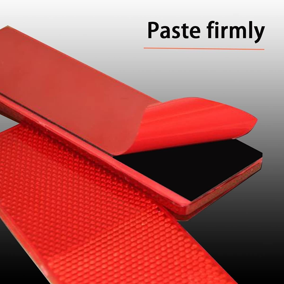 10 Pcs Self-Adhesive Rectangular Reflectors - High Visibility Safety Reflector for Trailers, Trucks, Cars, Agricultural Vehicles & Gate Posts, Durable Rear Reflector Stickers for Night Road Safety image number 6