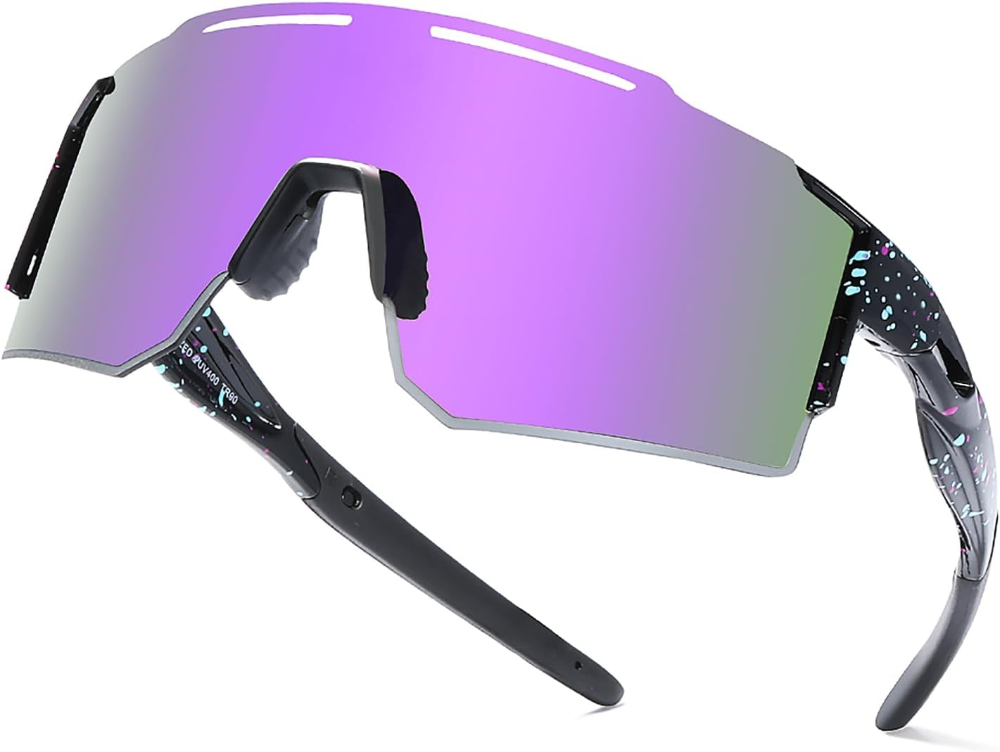 Sports Cycling Polarized Sunglasses for Men and Women, UV 400 TR90 Protection Sunglasses for Cycling, Skiing, Driving