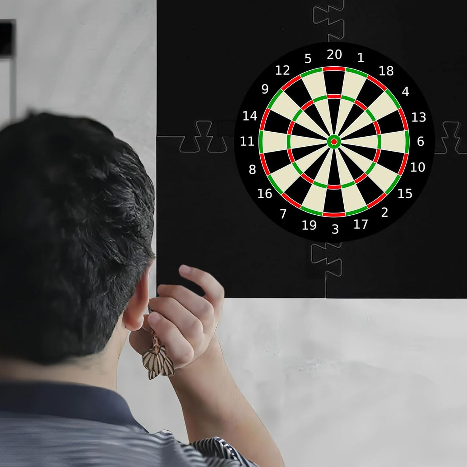Dart Board Wall Protector, Splicable Dartboard Backboard Surround, Removeble Dartboard Backboard Surround Wall Protector Dart Board Backing for Home, Game Room, Club Setups image number 3