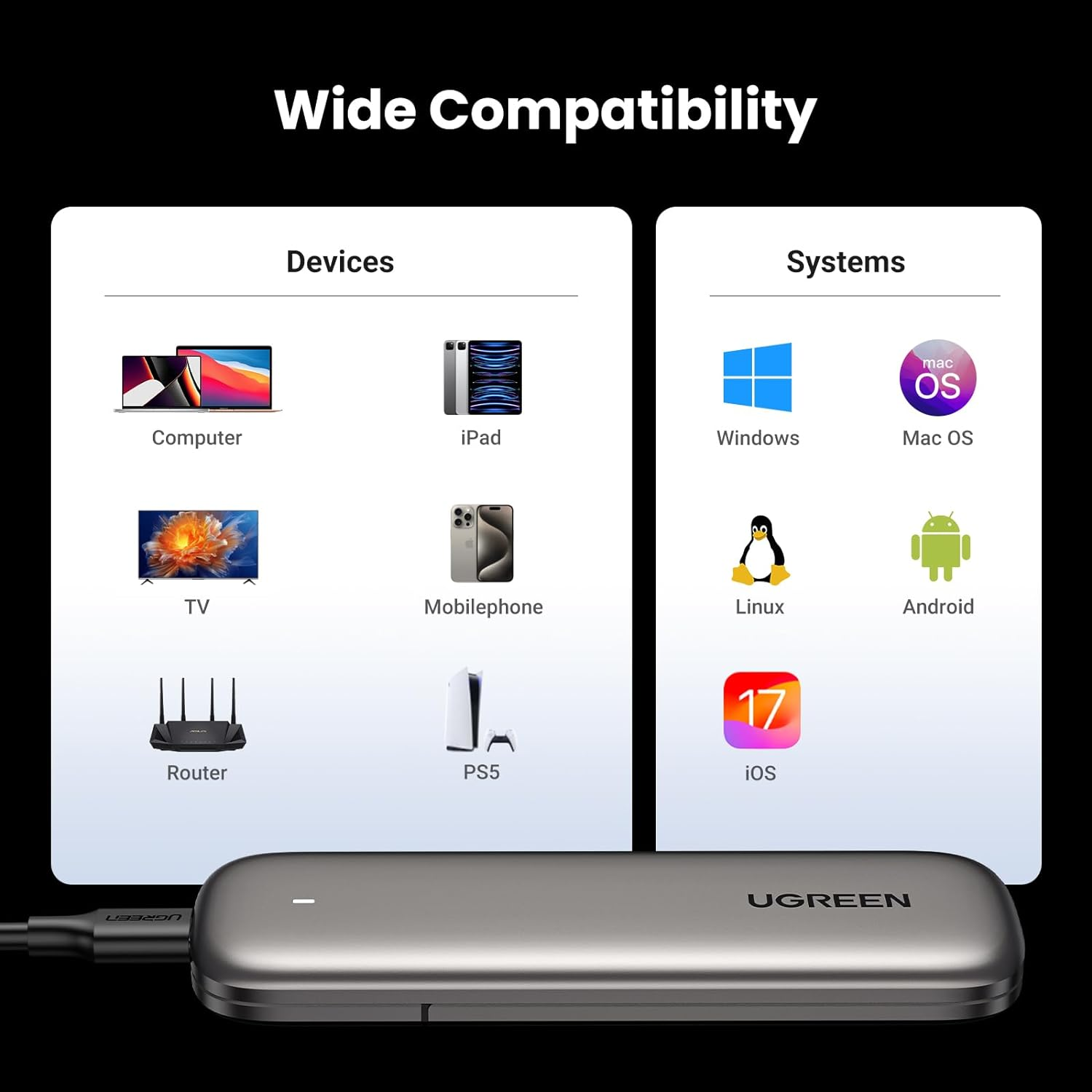 Ugreen 60355 M.2 B-Key Hard Drive Enclosure image number 3