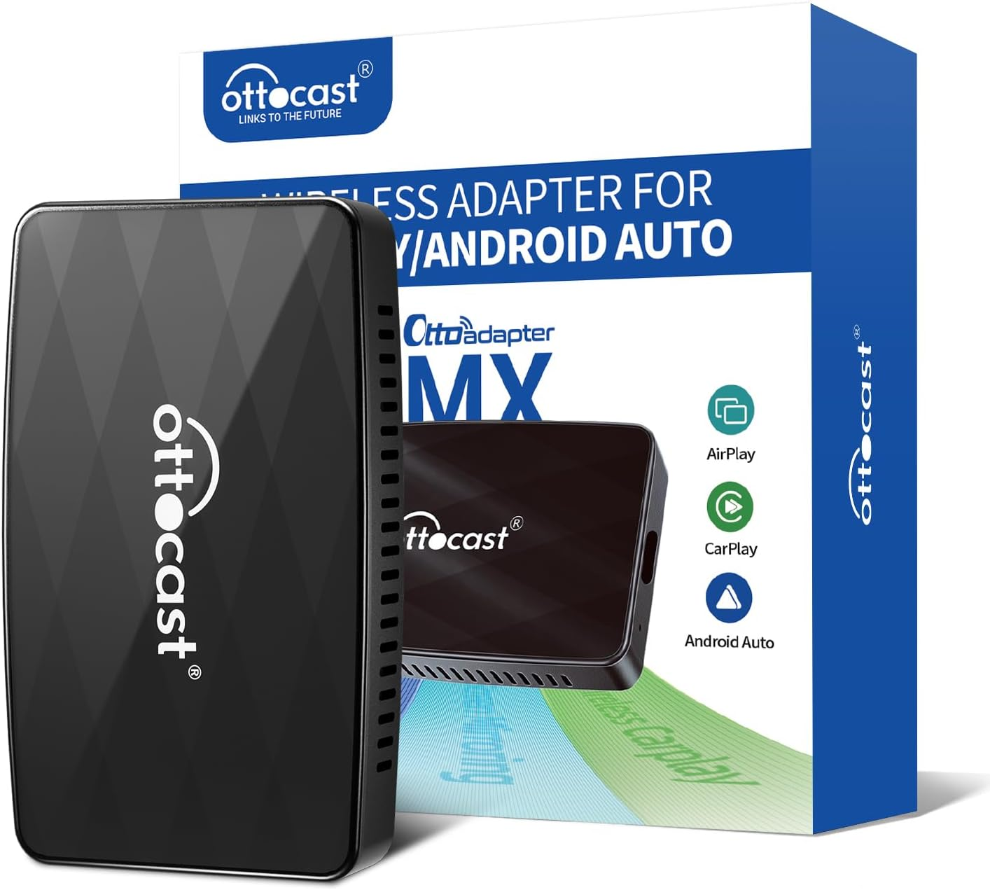 OTTOCAST MX Wireless Carplay & Android Auto Adapter with Airplay - 2025 Jan Newest Masterpiece, Plug & Play, Ota-Upgrade, Quick Change Mode image number 3