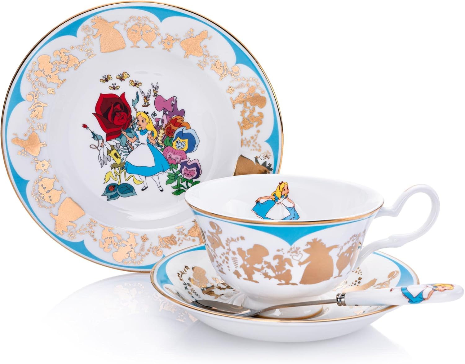 The English Ladies Co Alice in Wonderland Ceramic Plate, 6-Inch Diameter