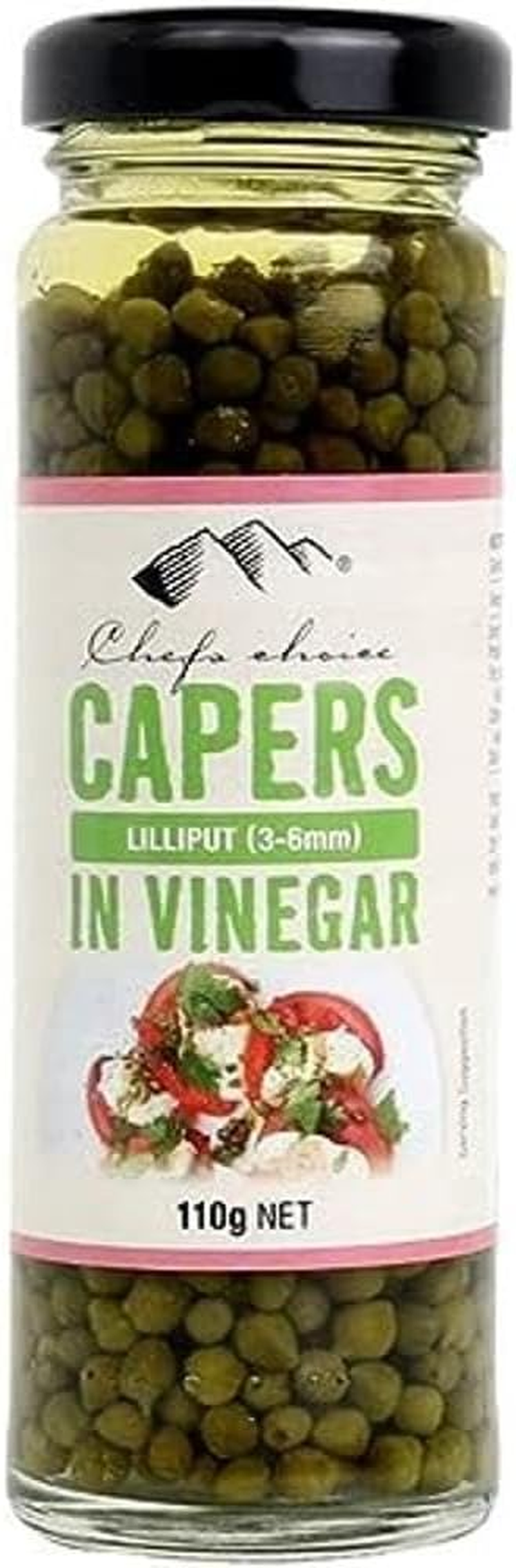 Chef'S Choice Capers Lilliput 3-6Mm in Vinegar 110 G Clear